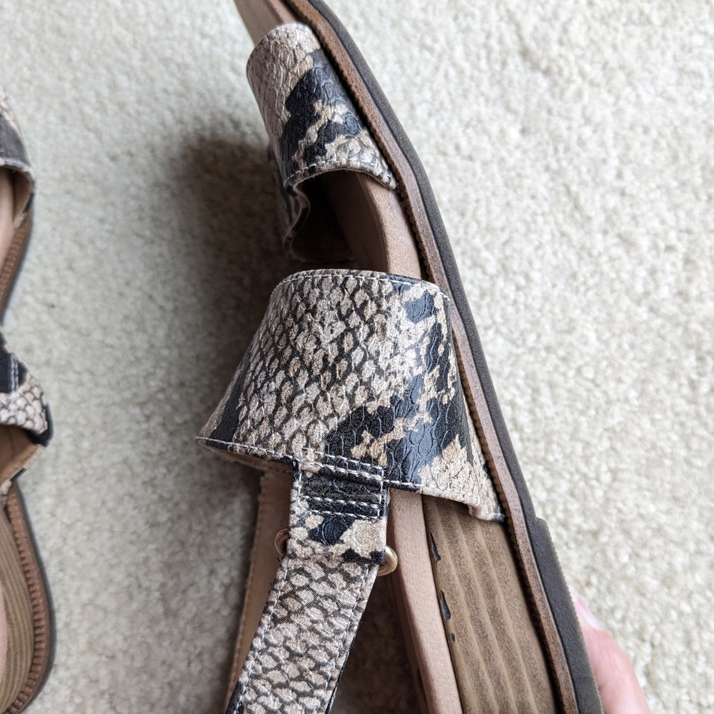 DR. SCHOLL’S Freeform Snakeskin Strap Sandals Women’s US 7.5M, EUC!!! - Picture 3 of 11